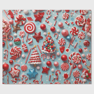 Papel De Presente Natal no País das Maravilhas do Doce de Cana