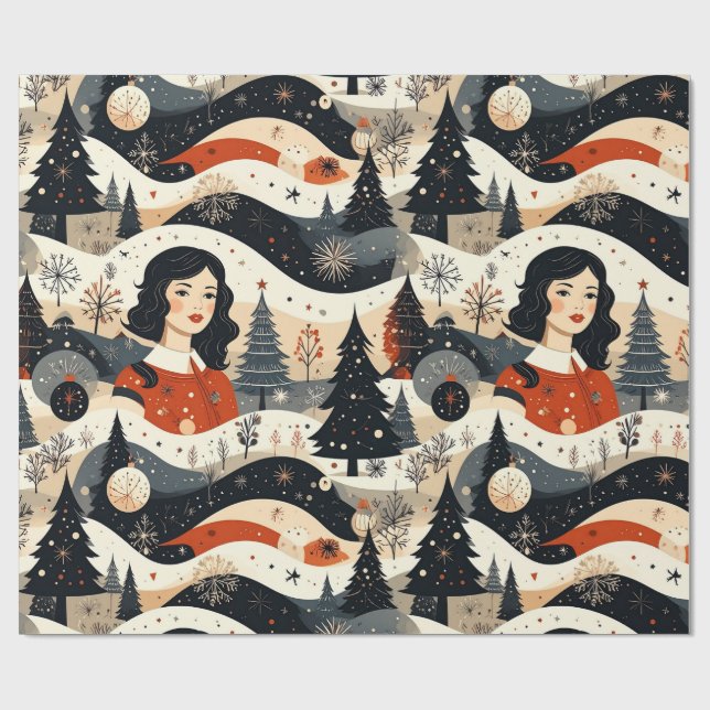 Papel De Presente Natal Noir (Aberto)