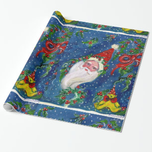 PAPEL DE PRESENTE NATAL NOITE/SANTA CLAUS