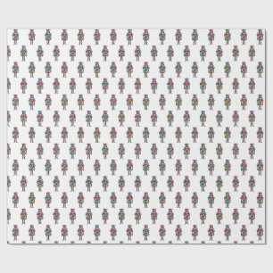 Papel De Presente Natal Noz Nutcracker Rosa Pastel