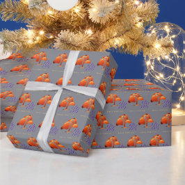 Papel De Presente Natal Oração cinza