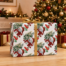 Papel De Presente Natal Papai Noel Terra de Inverno