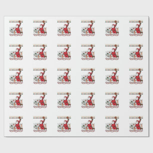 Papel De Presente Natal Papai Noel Volei Boneco de Neve Rena