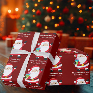 Papel De Presente Natal para Crianças Personalizadas do Red Santa Cl