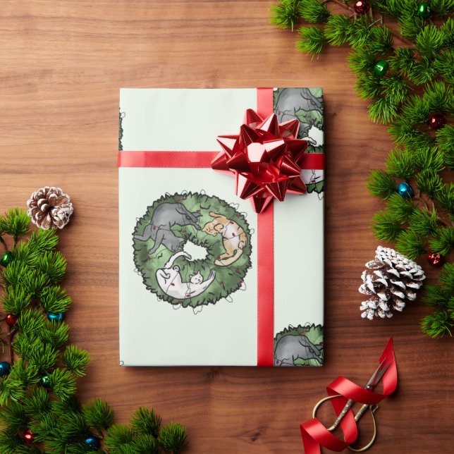 Papel De Presente Natal para gatos (Presente de Natal)