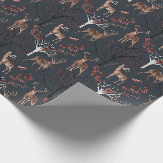 Papel De Presente Natal para o Feriado do Cais de Madeira de inverno (Ponta)
