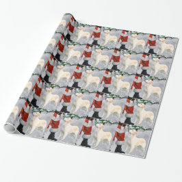 Papel De Presente Natal para ouro Retriever