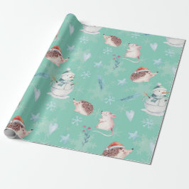Papel De Presente Natal pastel / minty / redimensionável