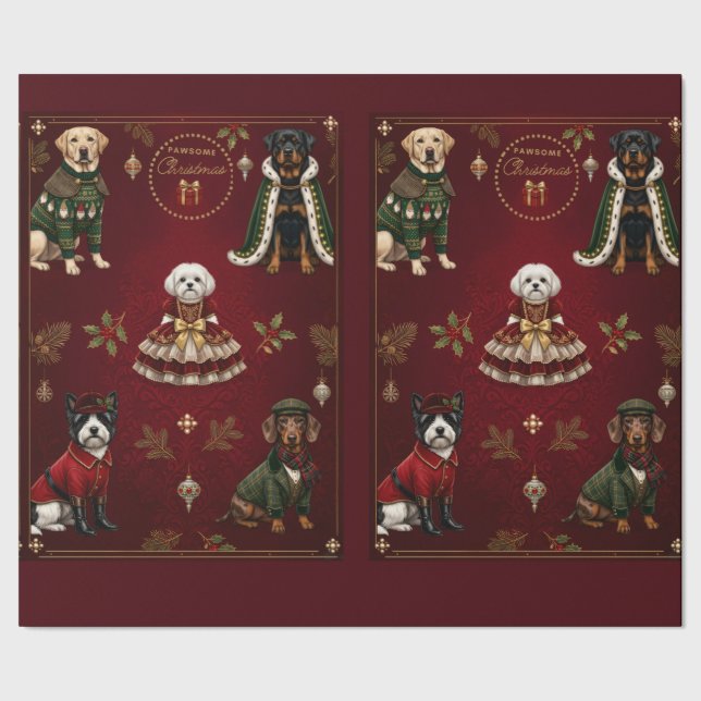 Papel De Presente Natal Patasseiro Matte (Barra)