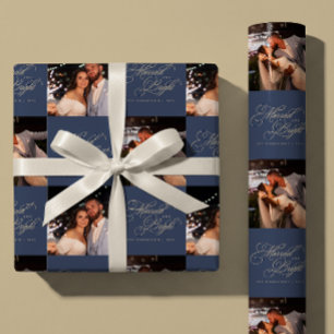 Papel De Presente Natal Personalizado Casados e Brilhantes 2 Fotos