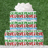Natal Personalizado de Futebol do Peace Love
