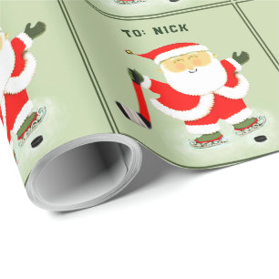 Papel De Presente Natal personalizado de hóquei