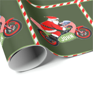Papel De Presente Natal personalizado do motociclista