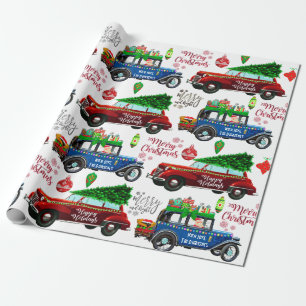 Papel De Presente Natal personalizado dos carros vintage