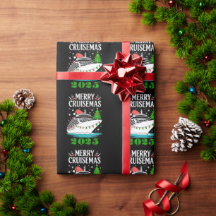 Papel De Presente Natal Personalizado Feliz Cruisemas Família do Nav
