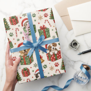 Papel De Presente Natal Personalizado para Animais de Estimação com