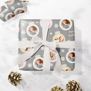 Papel De Presente Natal Personalizado para Ornamentos de Fotografias
