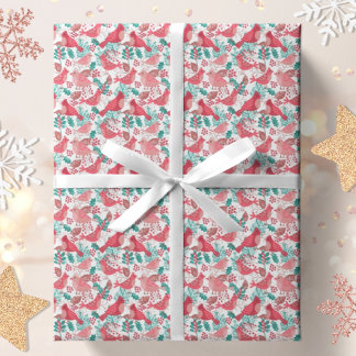 Papel De Presente Natal Red Bird Feriado