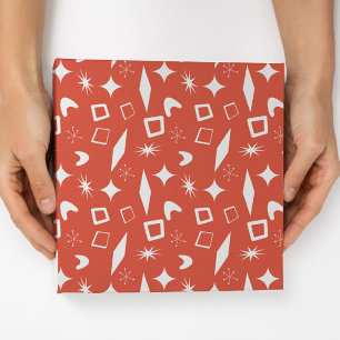 Papel De Presente Natal Retro Moderno Atômico Meio do Século