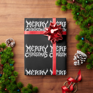 Papel De Presente Natal Rock de Natal em Death Metal Xmas Dark Metal