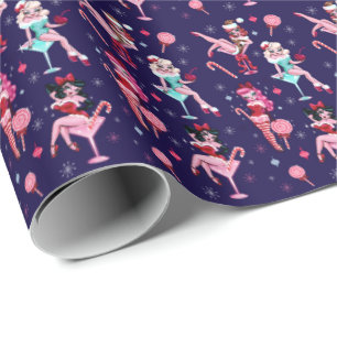 Papel De Presente Natal Rockabilly