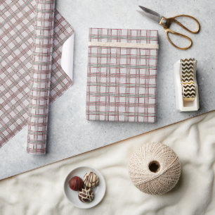 Papel De Presente Natal Russo Moderno da Xadrez