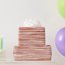 Papel De Presente Natal Rustic Red Strips
