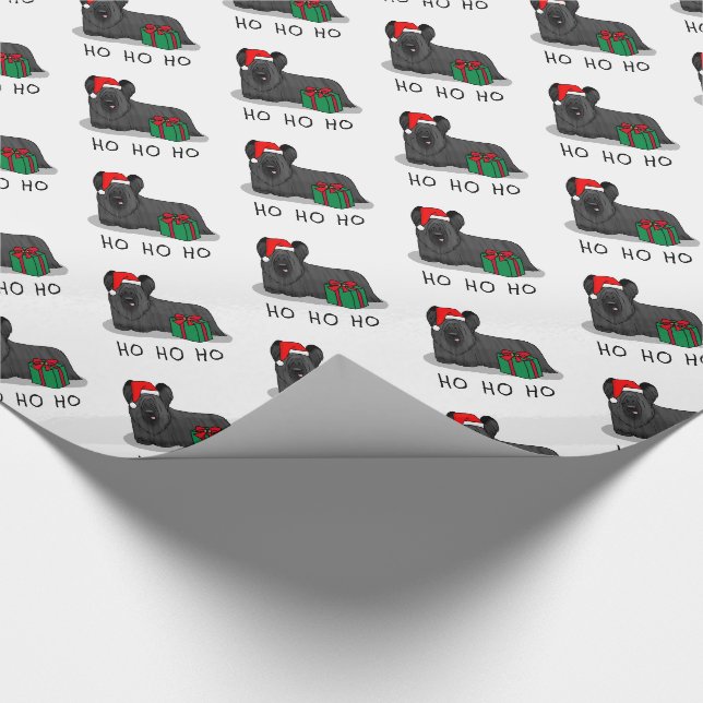 Papel De Presente Natal Santa Claus Hat Skye Terrier (preto) (Ponta)
