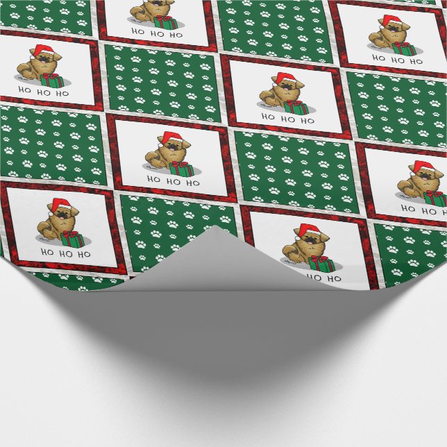 Papel De Presente Natal Santa Hat Tibetano Espanhol (Castanho) (Ponta)