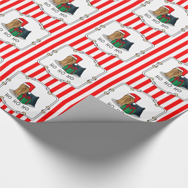 Papel De Presente Natal Santa Hat Yorkshire Terrier Yorkie Cute (Ponta)
