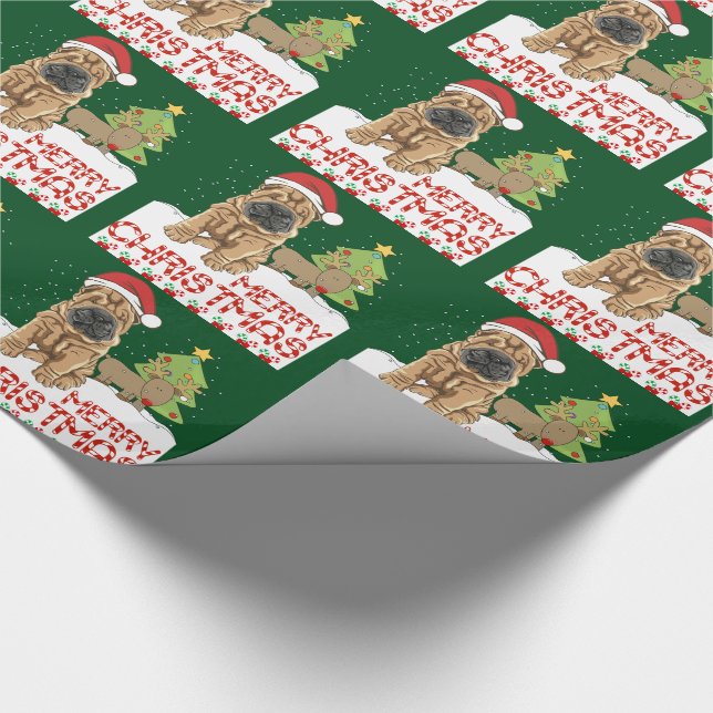 Papel De Presente Natal Shar Pei (Ponta)