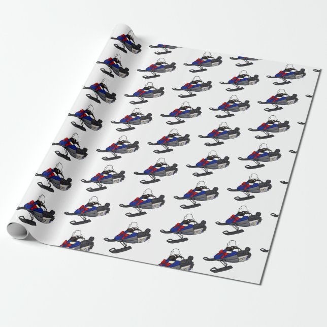 Papel De Presente Natal Snowmobile (Desenrolado)