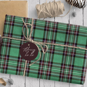 Papel De Presente Natal Tartan Green/Red ID768