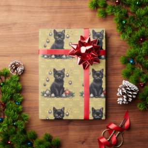 Papel De Presente Natal Temático Amante de Gatos