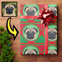 Natal verde e vermelho com sua foto