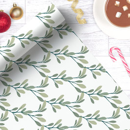 Papel De Presente Natal Verde Moderno
