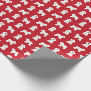 Papel De Presente Natal Vermelho Bichon