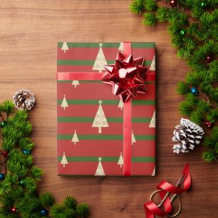 Papel De Presente Natal Vermelho e Verde