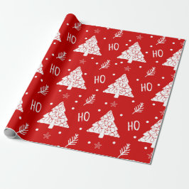 Papel De Presente Natal Vermelho Festivo