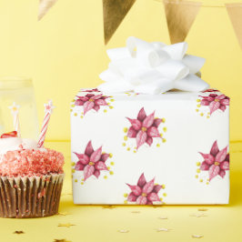 Papel De Presente Natal Vermelho Quente Moderno