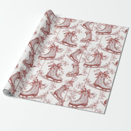 Papel De Presente Natal Vermelho Vintage