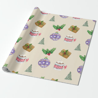Papel De Presente Natal Vintage