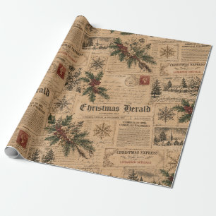 Papel De Presente Natal Vintage 