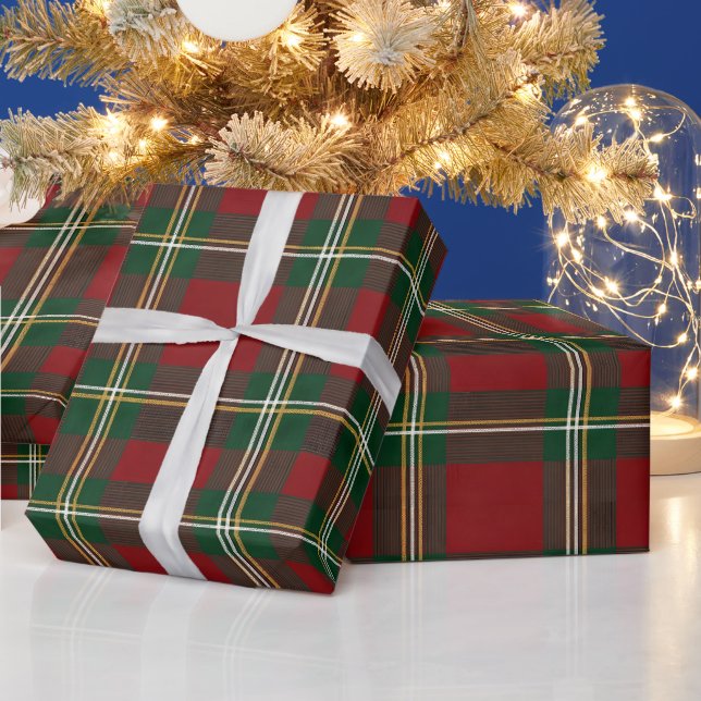 Papel De Presente Natal Xadrez Escocês Ralph Lauren (Feriados)
