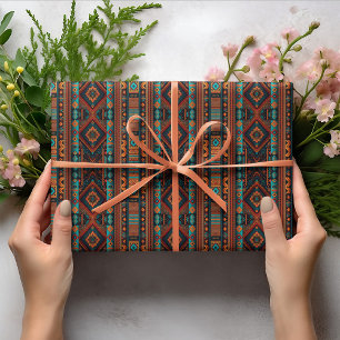 Papel De Presente Native American Pattern Boho Culture Abstrato Arts