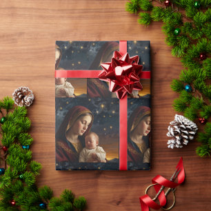 Papel De Presente Natividade da Virgem Maria e Jesus Cristo