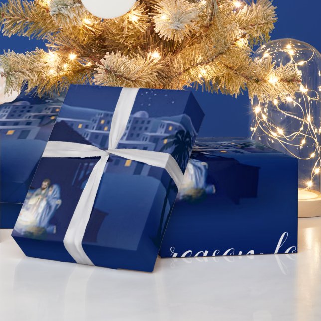 Papel De Presente Natividade Jesus é a razão (Feriados)