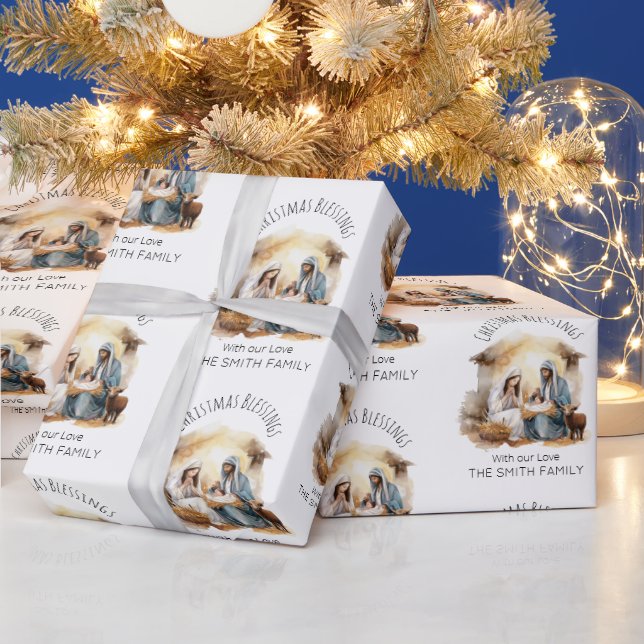 Papel De Presente Natividade natalícia Wraps Paper - Santa Família (Feriados)