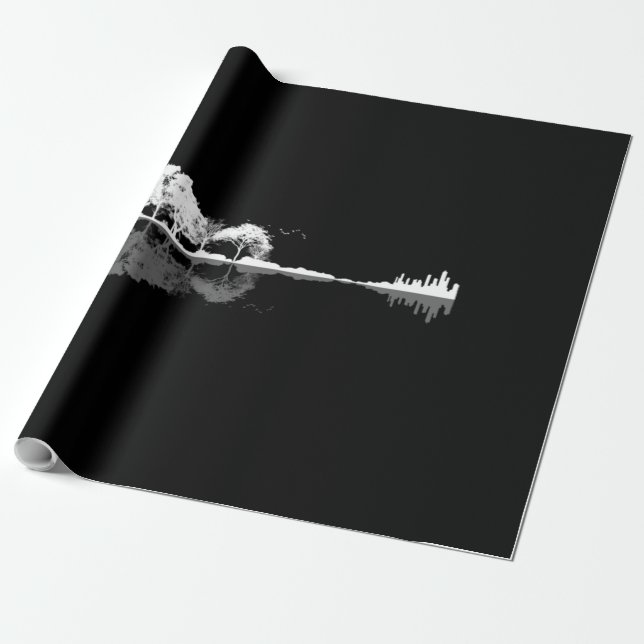 Papel De Presente Nature Guitar (Desenrolado)
