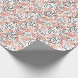 Papel De Presente Nature Inspirou Floral: Padrão De Flor De Cravos